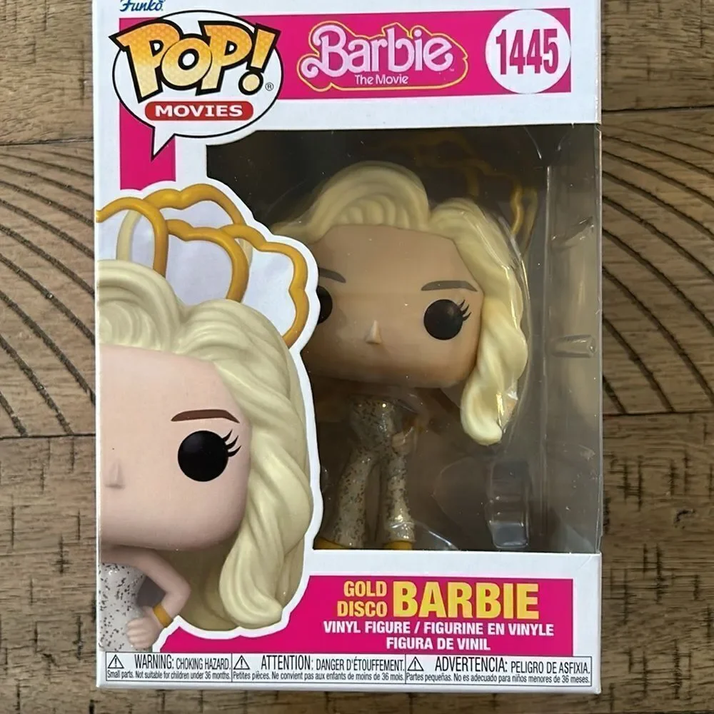 NIB Funko Gold Disco 💃 🪩 Barbie 💄 from Barbie Movie 🎥 🍿